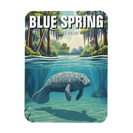 Manatee in Blue Spring State Park Magneet (Verticaal)