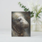 Manatee in gewaden briefkaart (Staand voorkant)