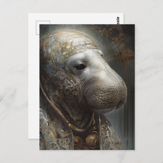 Manatee in gewaden briefkaart (Voorkant / Achterkant)