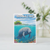 Manatee in het Biscayne National Park Briefkaart (Staand voorkant)
