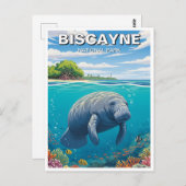 Manatee in het Biscayne National Park Briefkaart (Voorkant / Achterkant)