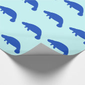Manatee in Silhouette Cadeaupapier (Hoek)