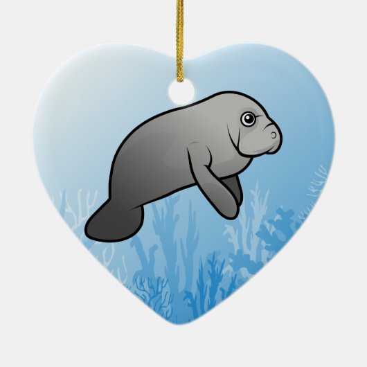 Manatee Keramisch Ornament (Achterkant)
