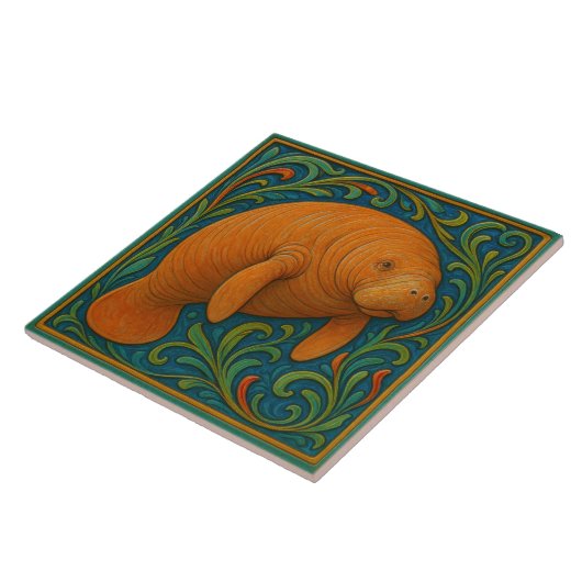 Manatee - Keramische Tegel Tegeltje (Zijkant)