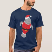 Manatee Kerstmis in Santa Animal T-shirt (Voorkant)
