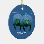 Manatee kerstversier keramisch ornament (Rechts)