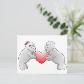 Manatee love briefkaart (Staand voorkant)