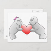 Manatee love briefkaart (Voorkant / Achterkant)