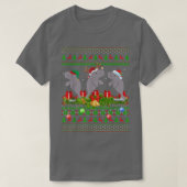 Manatee Lover Xmas Lighting Santa Ugly Manatee Chr T-shirt (Design voorkant)