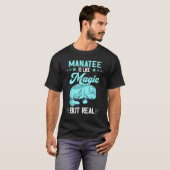 Manatee Magic But Real Chubby Manatee  Aquatic Ani T-shirt (Voorkant volledig)