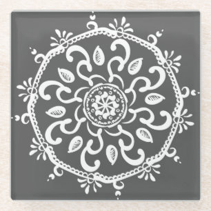 Manatee Mandala Glazen Onderzetter