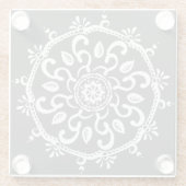 Manatee Mandala Glazen Onderzetter (Achterkant)