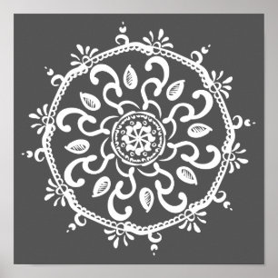 Manatee Mandala Poster