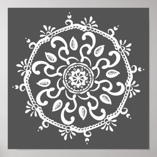 Manatee Mandala Poster (Voorkant)