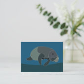 Manatee Mariene Wilde Dieren  Visitekaartje (Staand voorkant)