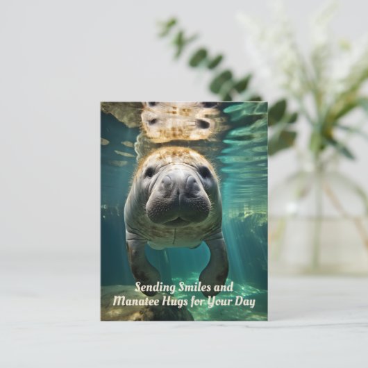 Manatee Marvel: Manatee Feestdagenkaart (Staand voorkant)