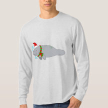 Manatee met kerstmuts en sjaal