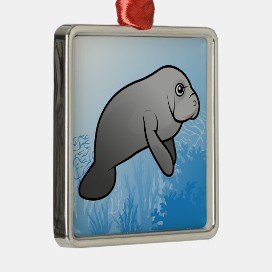 Manatee Metalen Ornament (Rechts)