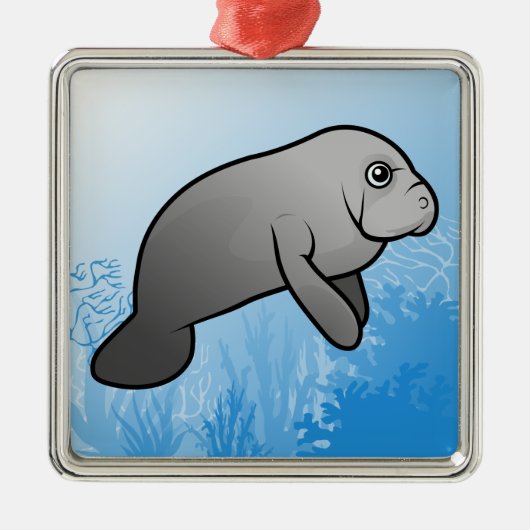 Manatee Metalen Ornament (Voorkant)