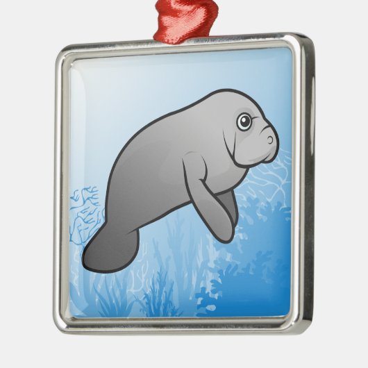 Manatee Metalen Ornament (Links)