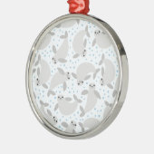 manatee metalen ornament (Links)