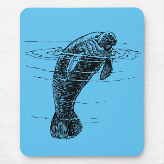 Manatee mousepad muismat (Voorkant)
