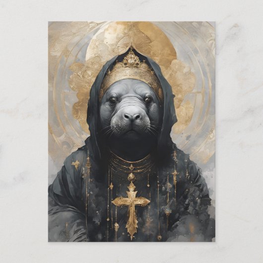 Manatee Nun Briefkaart (Voorkant)