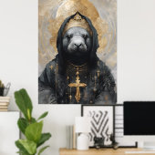 Manatee Nun Poster (Thuiskantoor)