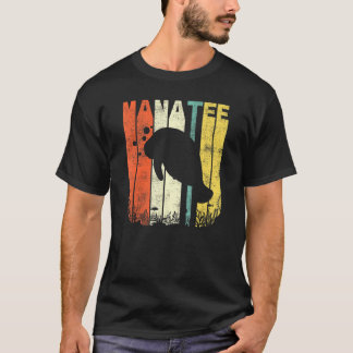 Manatee Ocean Retro Zee Dierengeschenk T-shirt