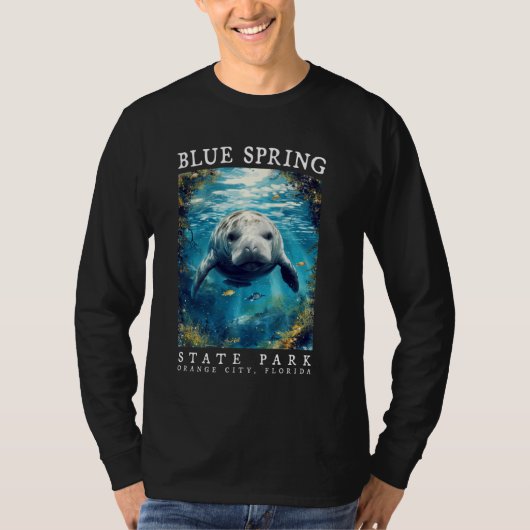 Manatee Ontmoeting Blue Spring Onderwater Haven Fl T-shirt (Voorkant)
