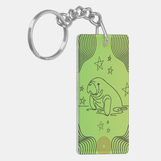 Manatee ontwerp op sleutelhanger (Voorkant Links)