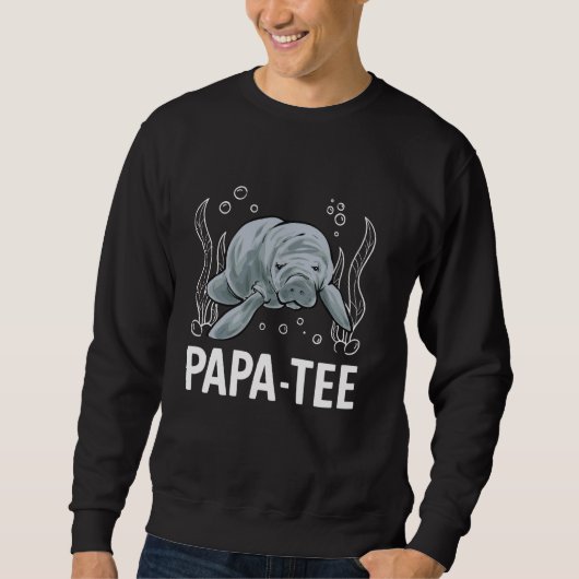 Manatee Papa-T-shirt Zee Animal Manatee Trui (Voorkant)