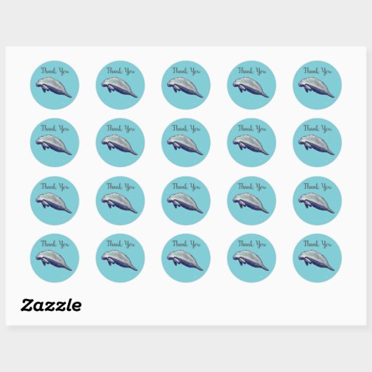 Manatee Party Dank u Stickers (Vel)
