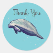 Manatee Party Dank u Stickers (Voorkant)
