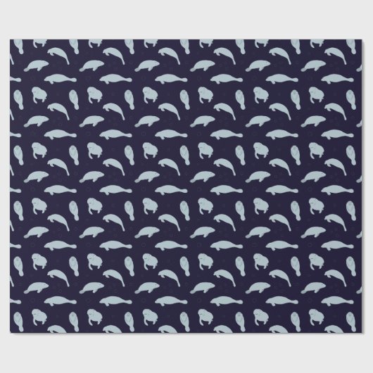 Manatee Pattern Cadeaupapier (Vlak)