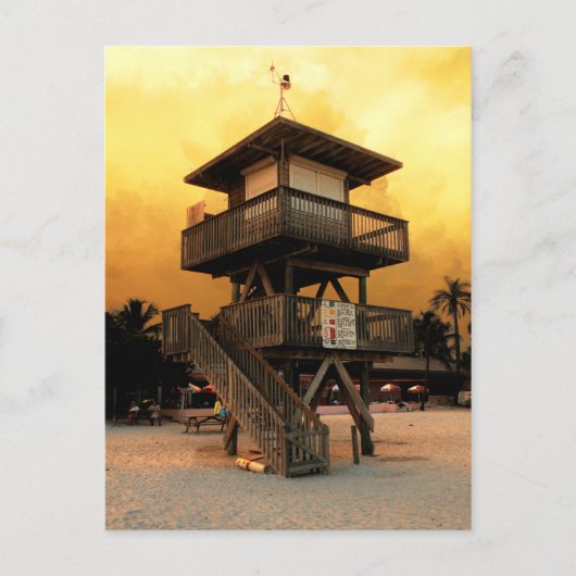 Manatee Public Beach Lifeguard Station Briefkaart (Voorkant)