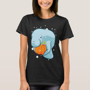 Manatee Pumpkin Herfst Hallo T-shirt