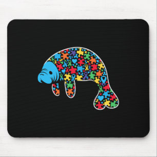 Manatee Puzzle Autisme Bewustzijn Autistische Vrou Muismat