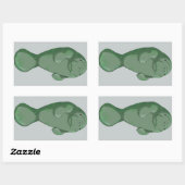 Manatee Rechthoekige Sticker (Vel)