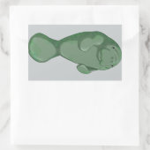 Manatee Rechthoekige Sticker (Tas)