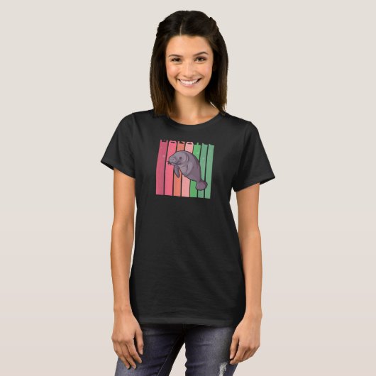 Manatee Retro Floaty Potates Ocean Zee Ch T-shirt (Voorkant volledig)