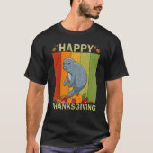 Manatee Retro Graphic Family Matching Thanksgivin T-shirt (Voorkant)