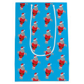 Manatee Santa Outfit Animal Novelty Kerstmis Medium Cadeauzakje (Achterkant)