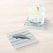 Manatee Schilderen Strand Decor Glas Onderzetter (Schuin)