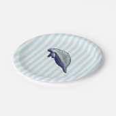 Manatee schilderij Splashing papier Bord (Gekanteld)