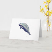 Manatee schilderkunst kaart (Gele Bloem)