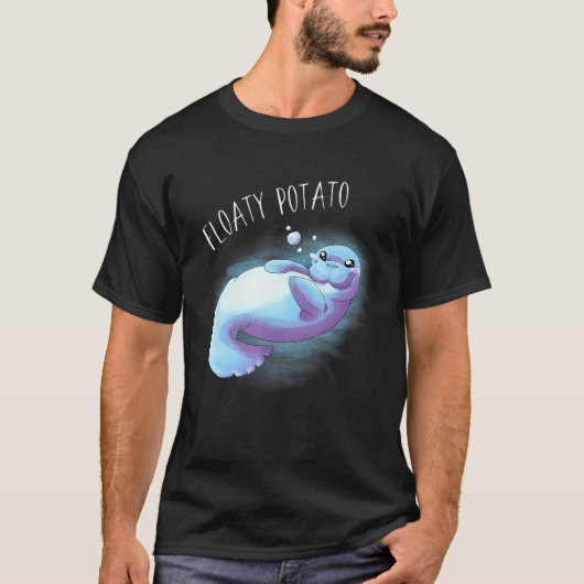 Manatee Shirt Funny Meme Gift Save The Floaty Pota (Voorkant)
