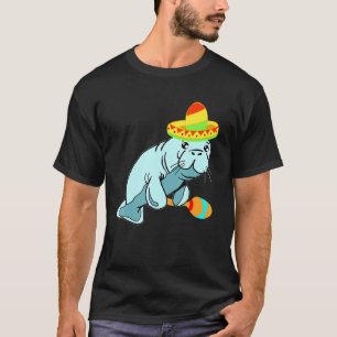 Manatee Sombrero Kostuum Mexicaans Zee Koe Dugongi T-shirt