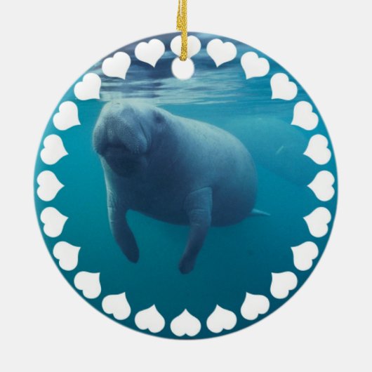 Manatee Swimming Ornament (Achterkant)