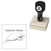  Manatee Tekening Naam Rubberstempel (Gestempeld)